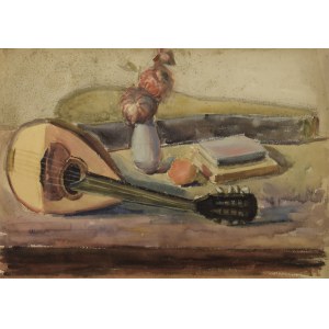 Abraham WEINBAUM (1890-1943), Natura morta con chitarra e frutta / Natura morta con frutta e bottiglia - opera bifacciale