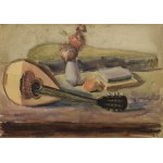 Abraham WEINBAUM (1890-1943), Martwa natura z gitarą i owocami / Martwa natura z owocami i butelką - praca dwustronna