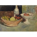Abraham WEINBAUM (1890-1943), Natura morta con chitarra e frutta / Natura morta con frutta e bottiglia - opera bifacciale