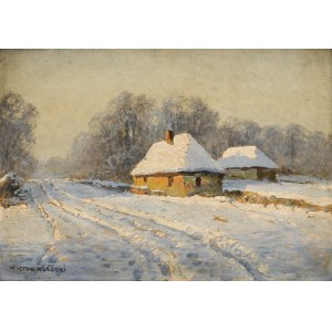 Wiktor KORECKI (1890-1980), Huts in winter