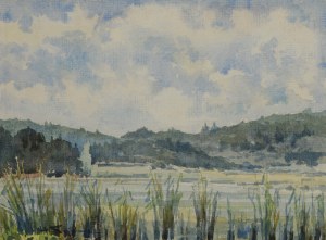 Henryk SAJDAK (1905-1995), Pejzaż z tatarakiem