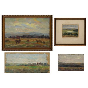 Włodzimierz DMYTRYSZYN (1905-1992), Zestaw 4 prac - Pejzaże, lata 30. XX w.