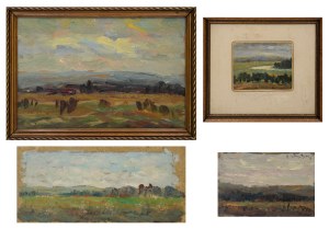 Włodzimierz DMYTRYSZYN (1905-1992), Zestaw 4 prac - Pejzaże, lata 30. XX w.