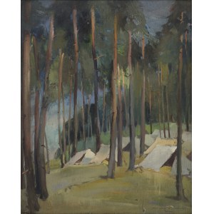 Mieczysław SERWIN-ORACKI (1912-1977), Biwak im Wald