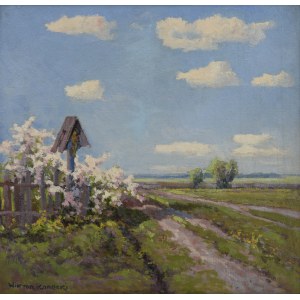 Wiktor KORECKI (1890-1980), Chapel by a dirt road
