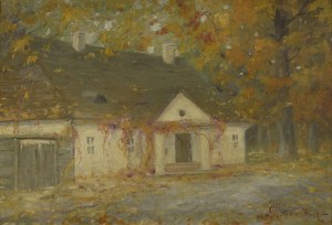 Mieczysław KORWIN-PIOTROWSKI (1869-1930), Dworek jesienią