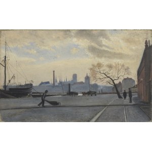 Painter unspecified, 19th/20th century, View of Gdansk, 1910