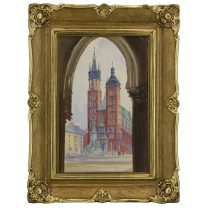 Jan NOWAK (1930-2010), Ansicht der Marienkirche in Krakau, 1963