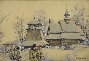 Stanisław GIBIŃSKI (1882-1971), Przed kościołem