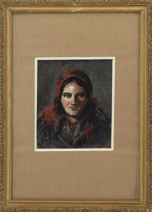 Zygmunt JÓZEFCZYK (1881-1966), Dziewczyna w czerwonej chuście