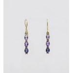 Earrings with amethysts