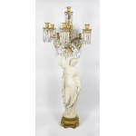 Candelabra with the figure of a woman