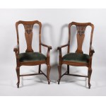 A pair of neo-Rococo armchairs