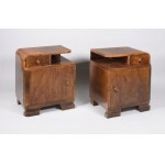 A pair of bedside cabinets in art déco style