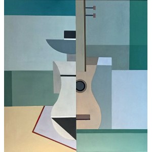 Jan Swimmer, Woman with hat and guitar, 2024