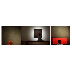 Piotr Spek, Personal Space (Rothko permeations), 40x40 x 3, triptyque