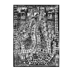 Andrzej Dudek-Dürer, Łukasz Zdęba Scultura vivente... Ritratto nel tempo... II, 1969 - 2004 - 2025, incografia, disegno, fotografia; 75 cm x 55 cm;