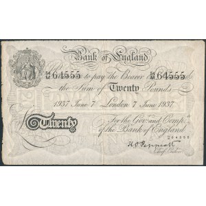 Bank of England - 20 Pounds 1937 * counterfeit Operation Bernhard