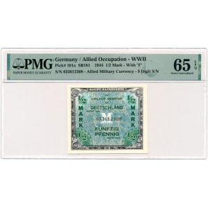 Germany - Allied Occupation - 1/2 Mark 1944 * P191a * US print.