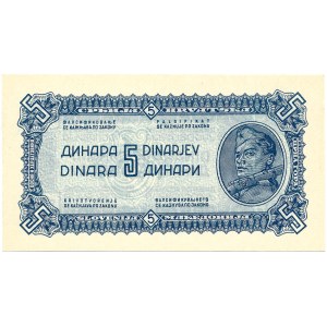 Yugoslavia - 5 Dinar 1944 * P49b