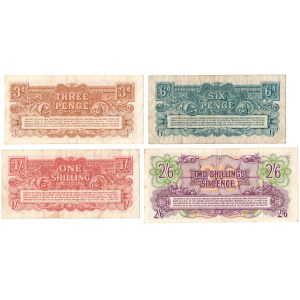 British Armed Forces - zestaw czterech banknotów 2. serii (1948)