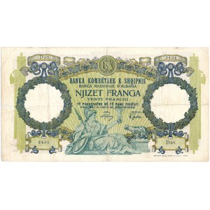 Albania - 20 Franga ND/1939 * P7 * Italian occupation.