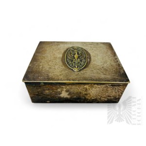 Norblin Warsaw, 20th c. - Plated Patriotic Casket with the Eagle in the Crown
