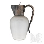 Wolska Factory near Warsaw, 19th/20th century. - Crystal Jug/Carafe with Plated Handle and Spout.