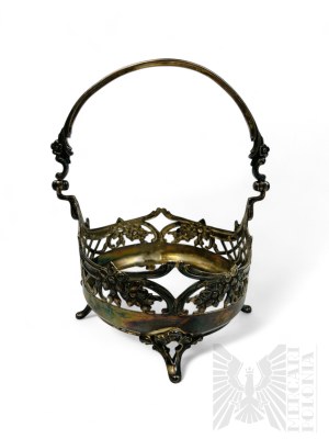 Fraget Warschau, 19./20. Jh. - Vergoldeter Jugendstilkorb für eine Zuckerdose