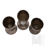 Tsarskoy Russia - Silver (0.875) Three Vodka Glasses