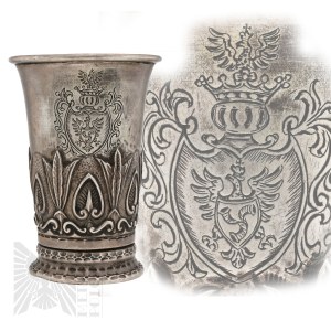 [RADZIWI£] Silver Cup with Trump Coat of Arms - Vienna 1804 (?).
