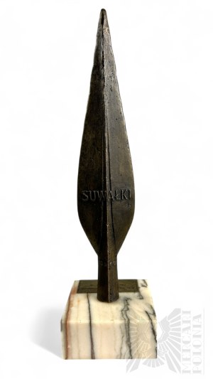 Stanisław Michalik (1941-2001), 1996. - Bronzestatue des jotwischen Speers, Preis des Gouverneurs von Suwalki, 3. internationale Messe von Kaunas,