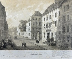 Napoleon ORDA (1807-1883), - Grafika Karta z Albumu Widoków Księstwa Poznańskiego i Prus Zachodnich: Toruń (Dom Mikołaja Kopernika)