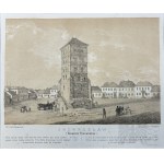 Napoleon ORDA (1807-1883), - Graphic Card from the Album of Views of the Duchy of Poznan and West Prussia: Inowrocław, Town Hall Tower