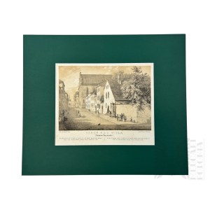 Napoleon ORDA(1807-1883), - Graphic Card from the Album of Views of the Duchy of Poznan and West Prussia: Torun, House of Samuel Bogumil Linde