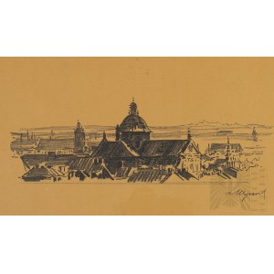 Leon Wyczółkowski (1852-1936) - St. Peter's Church in Krakow (1915), Lithograph.