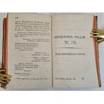 DZIENNIK PRAW nr 74-78, tom 22 [Polnisch und Russisch] Warschau 1838