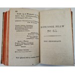 DZIENNIK PRAW nr 61-63, tom 17 [jęz. polski i rosyjski] Warszawa 1835