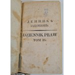 DZIENNIK PRAW No. 64-65, vol. 18 [Polish and Russian] Warsaw 1835-36