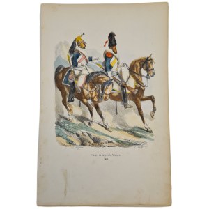 [VERNET] DRAGON et sapeur de Dragons 1809/ Dragon i Saper z pułku dragonów 1809 grafika