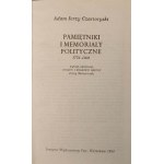 CZARTORYSKI Adam Jerzy - PAMIĘTNIKI I MEMORIAŁY POLITYCZNE 1776-1809 Wydanie 1