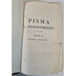 BRODZIŃSKI Kazimierz - PISMA Tom I Rozne Poezye, wyd.1821 [rytiny].