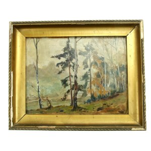 Mieczysław SERWIN-ORACKI (1912 - 1977), Krajina pri vode [Ujanowice], 1944, [20x26 cm] (354)