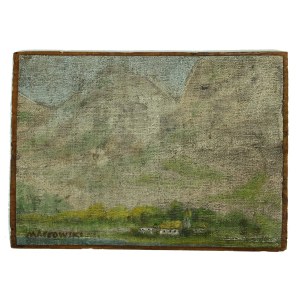 Stanisław MASŁOWSKI (1853-1926), Pejzaż górski, [12x16,5 cm] (463)
