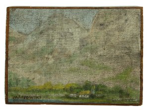 Stanisław MASŁOWSKI (1853-1926), Pejzaż górski, [12x16,5 cm] (463)