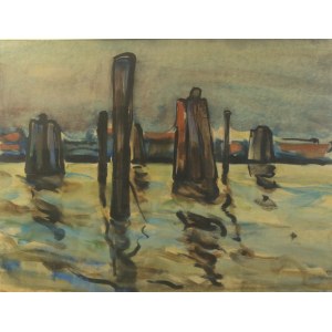 Wladyslaw Zakrzewski (1903-1944), Troncs sortant de l'eau, [47x62 cm] (606)