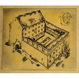 Drahim Castle in Stary Drawsko - Restoration project, 1945 (234)