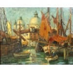 Eugen Dekkert (1865 Szczecin - 1956 Garmisch-Partenkirchen), Wenecja widok na bazylikę Santa Maria della Salute, 1930 (258)