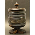 MEMORIAL FROM THE 1894 EXHIBITION Lviv. Wooden container (708)