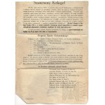 II RP Invitation to the Reunion of Former Students of the Czestochowa Russian Gymnasium 1925 - Czestochowa